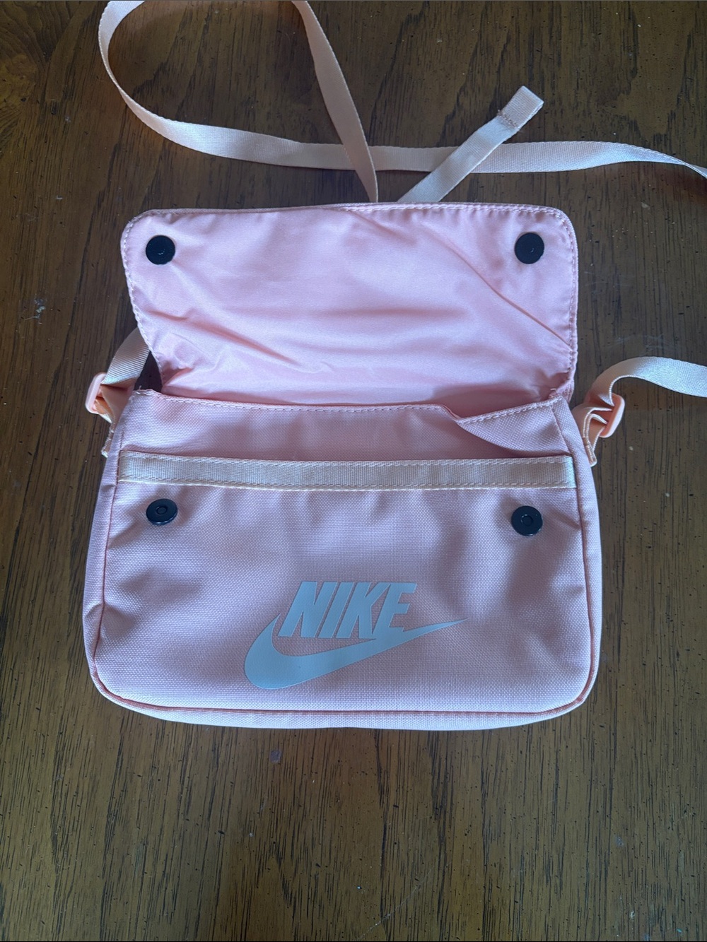 Nike Light Pink Crossbody Bag with Reflective Logo